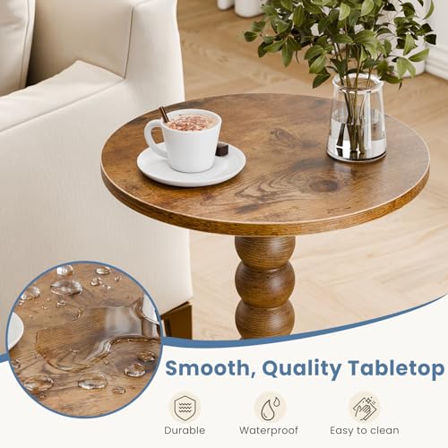 DUMOS Round Side Table, End Table, Nightstand for Bedroom Living Room by DUMOS - Used condition - Image 4