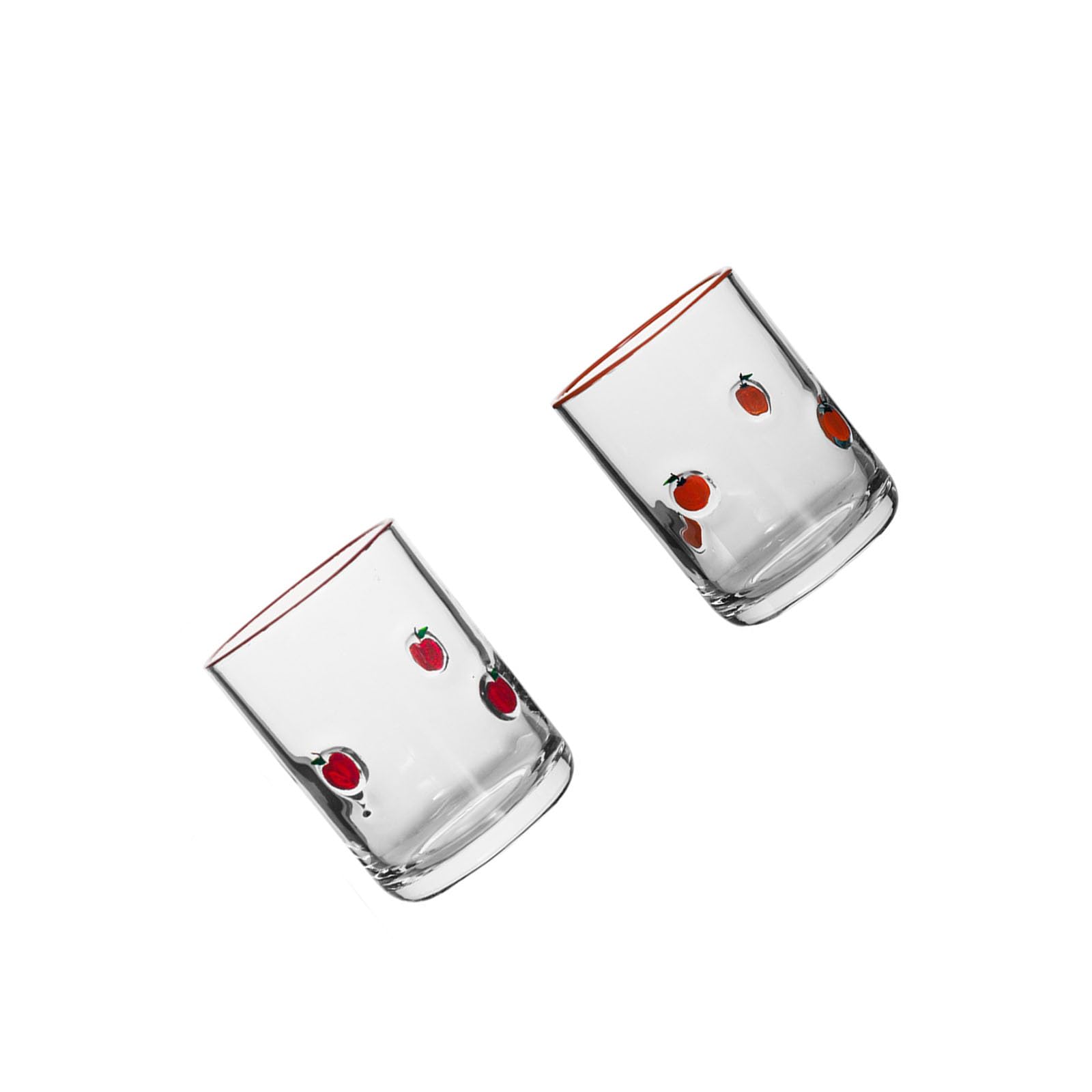 Tasse en verre à motif peint à la main de 14 oz pour boissons