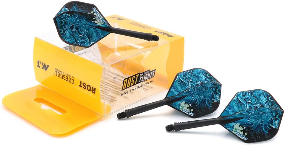 CUESOUL Integrated Dart Shaft and Flights with Four Mythological Symbols Design-Size M 28mm