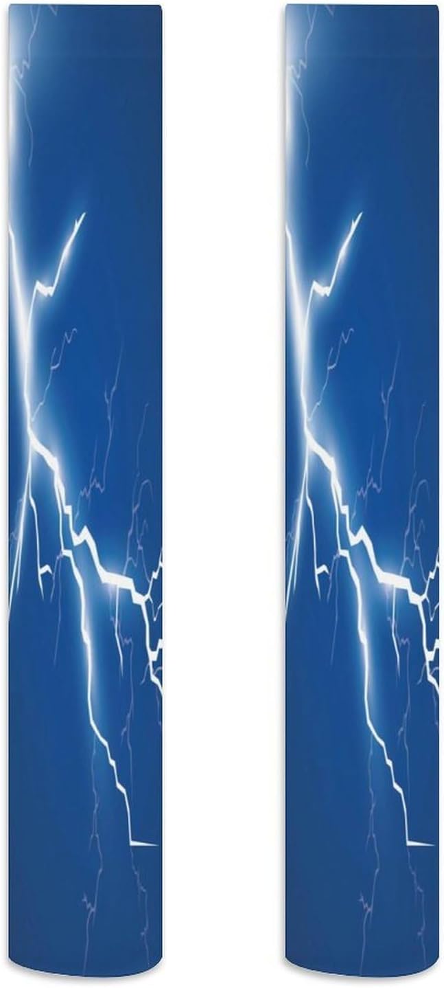 Thunder Bolt Women Knee High Socks Novelty Thin Thigh Long Stockings Tube Sock Dress Casual