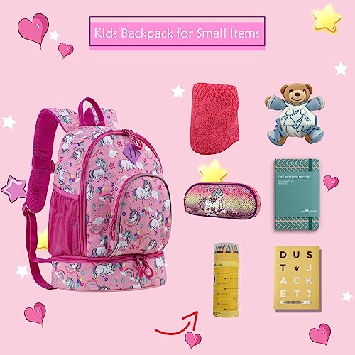 Happysunny Toddler Backpack And Lunch Box Set For Girls 2-In-1 Kids Unicorn Backpack And Insulated Lunch Bag Compartment #TOP3