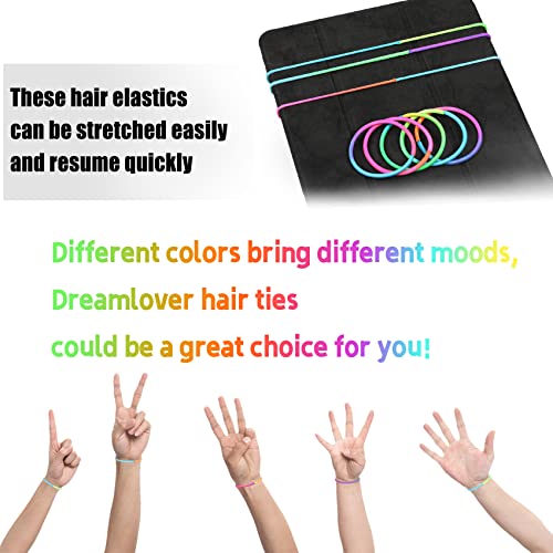 120 Pcs No Damage Elastics Hair Ties, Assorted Hair Bands Perfect For Medium To Thick Hair, Multicolor Pony Tails Holders For Men, Women, Girls And Boys (4Mm) #TOP5