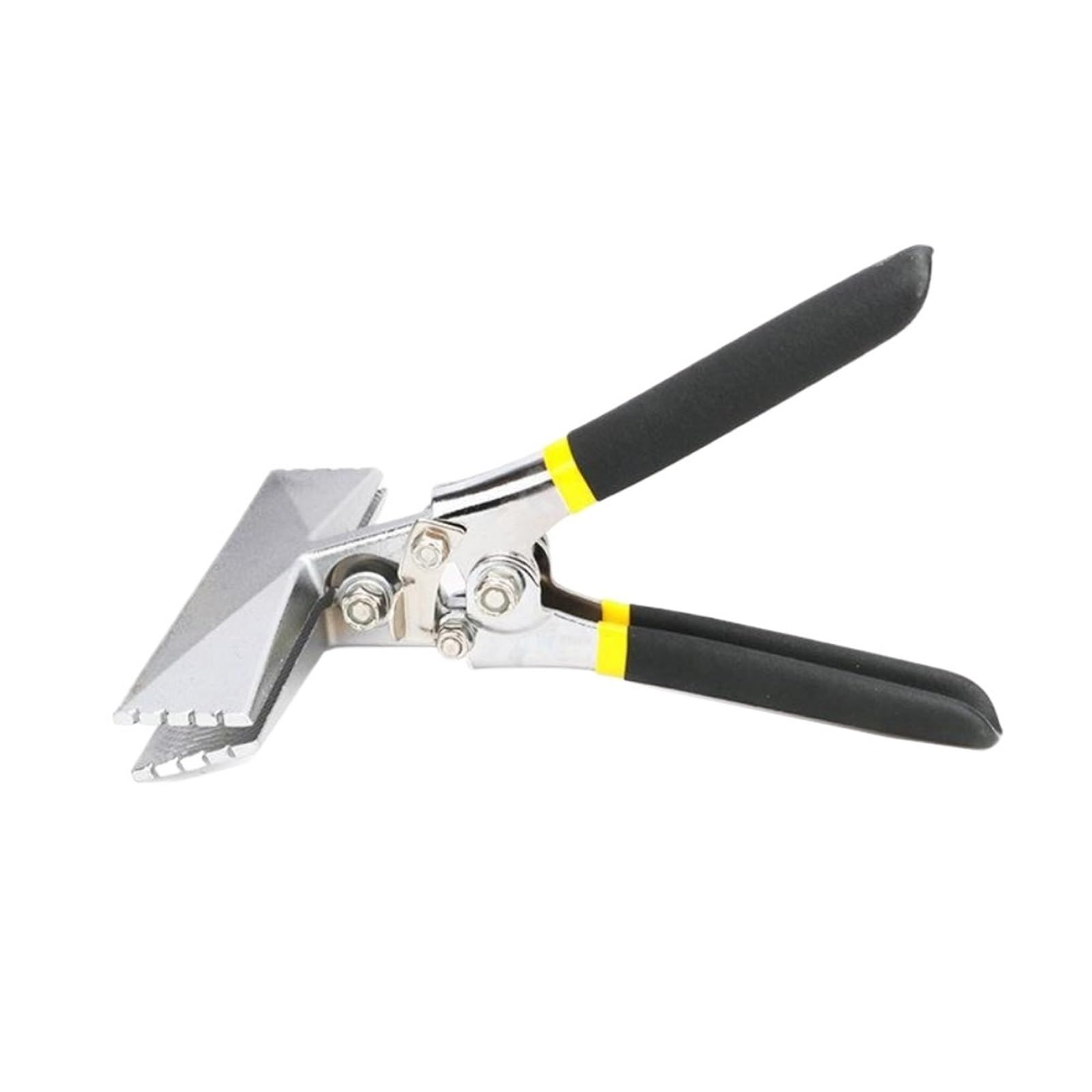 Sheet Metal Bender 75mm/150mm Sheet Metal Hand Seamer Flattening Non-Slip Bending Pliers Carbon Steel Wide Jaw(150mm Straight Head)