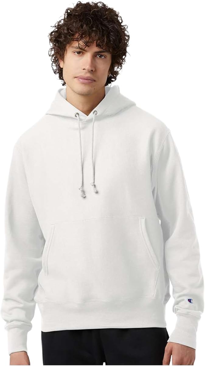 S101 Men's Reverse Weave Hooded Sweatshirt, Heavyweight 12 oz. Fleece, Shrink-Resistant
