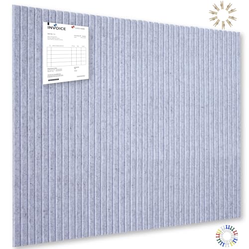 YOUDEFUL 47" x 35" Large Felt Bulletin Board, Light Grey
