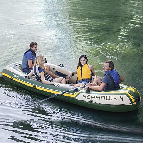 Intex Seahawk 4 Boat Set - four man inflatable dinghy with oars and pump #68351