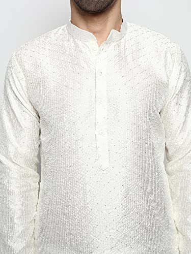 Image of Uri and MacKenzie Embroidery Silk Men's Kurta Pyjama Set