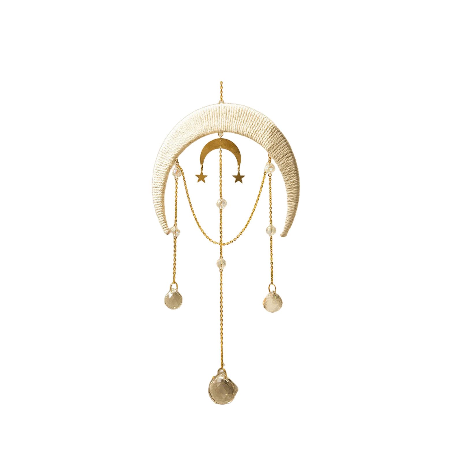 Shape Dream Catcher Pendant with Stone Pendant Festival Gift Tapestry Wall Hangings Ornament Natural Stone Home Decor