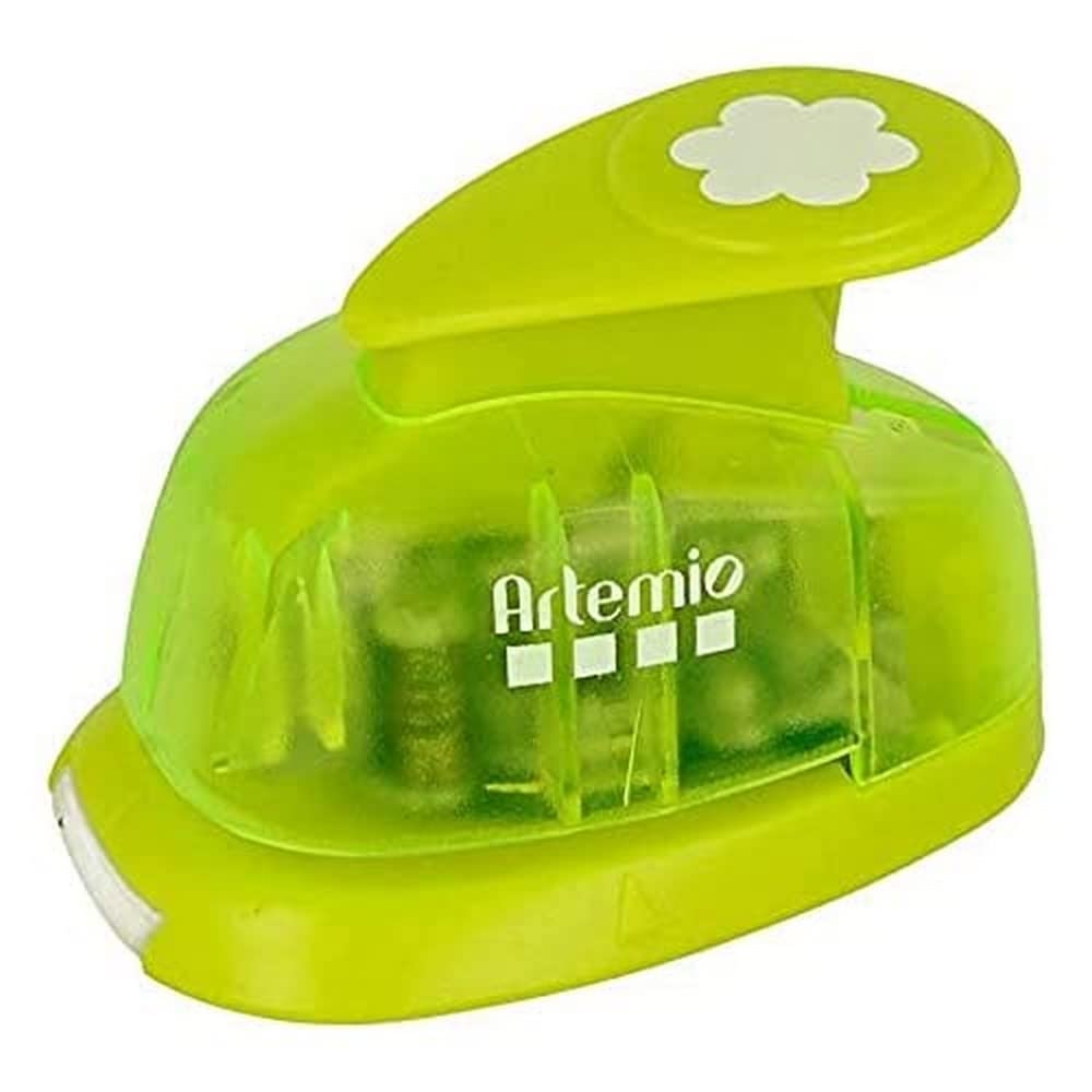Artemio Small Lever Punch 1.6 cm Flower #4, Green
