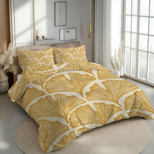 Housse de couette de qualité supérieure ginkgo 200x200 cm douce