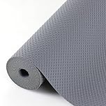 Drawer Liners, Hersvin 44.5cmx500cm Kitchen Shelf Liner EVA Non-Adhesive Waterproof Washable Cupboard Cabinet Liner Refridge Locker Anti-Slip Mats Sink Protector for Home Office (Dark Gray/Dot)