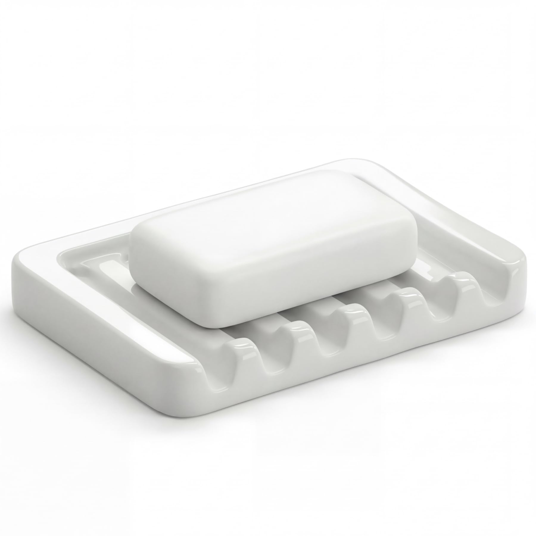 Flioriel Ceramic Soap Dish Self Draining