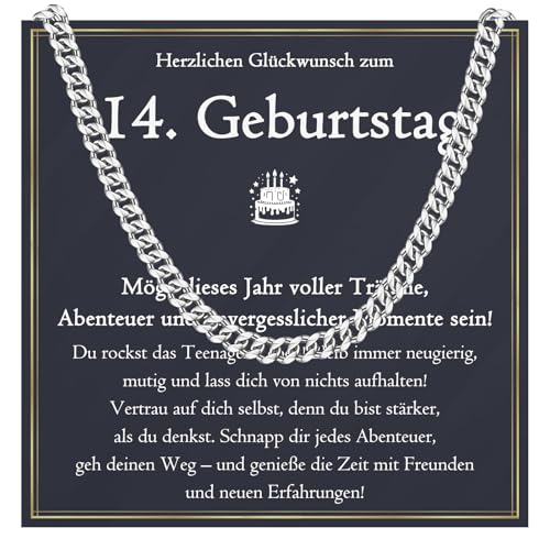 PDTU Geburtstagsgeschenk für Jungen, Kette Geschenke für 14. Geburtstag Junge zum Geburtstag, Coole Geschenke für 14-Jährige Jungen Teenager