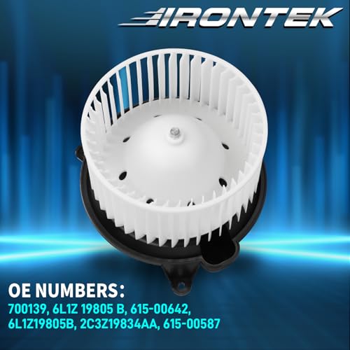 Image of IRONTEK 700139 HVAC Blower Motor with Fan Cage Fit for 2004-2008 for Ford F-150, 2003-2006 for Ford Expedition, 2006-2008 for Lincoln Mark LT, 2003-2006 for Lincoln Navigator 6L1Z19805B 2C3Z19834AA