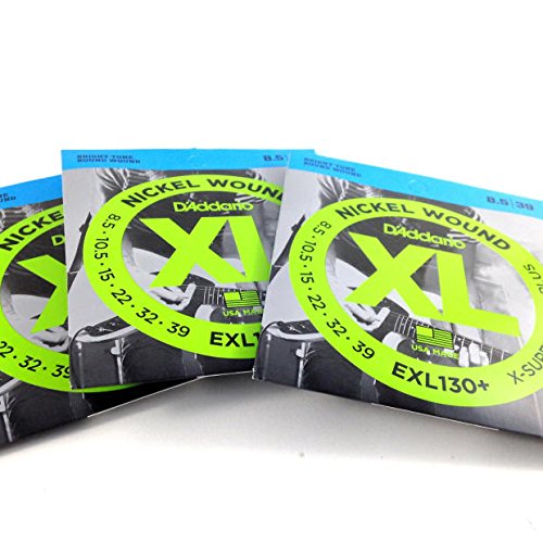 D'Addario D'Addario EXL130+ - Corde per chitarra elettrica, super leggere, confezione da 3
