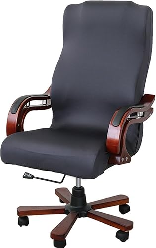 Miniatura 5 de ELEOPTION - Funda para silla de oficina con respaldo alto y elástico, tamaño grande, universal para silla de ordenador, silla ejecutiva, giratoria,