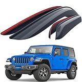 Goodyear Shatterproof Side Window Deflectors for Jeep Wrangler 2018-2023 JL/Jeep Gladiator 2020-2023
