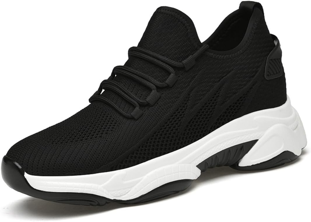 VIBLiSS Men's Elevator Shoes Invisible Height Lifting Higher Shoes Casual Mesh Breathable Walking Sneakers for Men