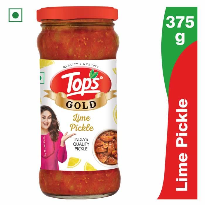 Image of TOPS Gold Pickle Lime 375 gm + Gold Pickle Green Chilli 375 gm (Combo) | Prepared with the goodness of Mustard Oil