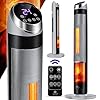KESSER Toren-warmtestraler, 2800 W, staande warmtestraler, infrarood met afstandsbediening, timer, haardeffect, verwarming, toren-keramische verwarming, ventilatorkachel, open haard, staande verwarming met oscillatiefunctie