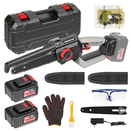 Inequalit 8 Inch Mini Chainsaw, 1150W 5000RPM Brushless Handheld Electric