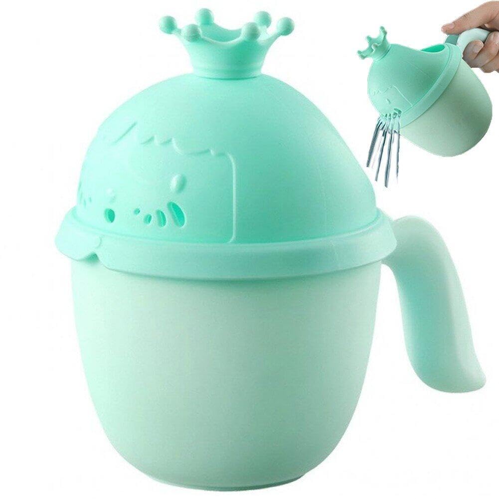 Baby Shampoo Rinse Cup Waterfall Rinser Bath Cup with Handle Kid Wash Hair Bathing Flusher Infant Bath Accessories