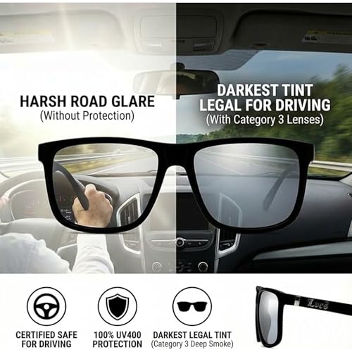 Image of Locs Men's Gangster Oversized Rectangular Horn Rim Sunglasses - 91055 & 91295 Series