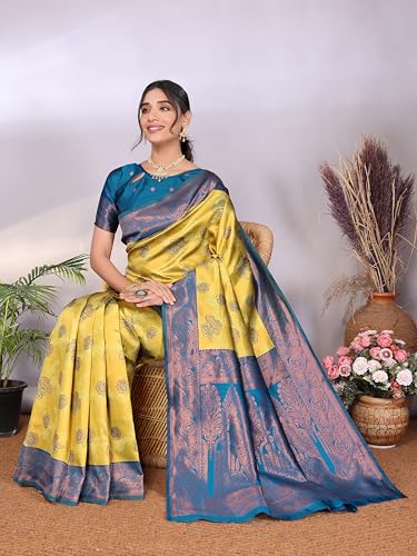 Image of Avantika Fashion Women's Kanjivaram Soft Silk Banarasi Sarees With Blouse Piece For Women