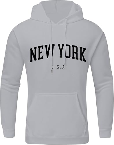 Miniatura 8 de WENKOMG1 Sudadera con capucha para hombre, talla grande y alta, para primavera, otoño, manga larga, casual, holgada, atlética