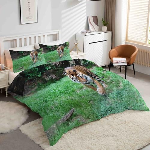 Linge de lit tigre 90x190 en microfibre douce pour éviter les draps rêches - 2