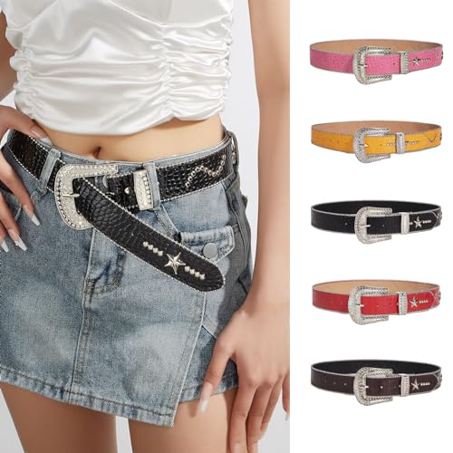 Girl Waistband Western Blingbling Crystal Buckle Belt Rhinestones For Jeans Dress Casual Wear Waist Belt For Women Fashion2