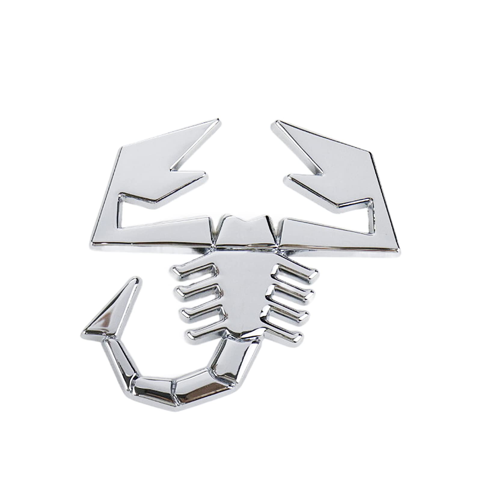 Modengzhe 2 Pcs 2.4''x2.3'' Scorpion Shape Emblem Metal Decals Sticker Unique Decorative Badge for Car (Chrome)(ES202222)