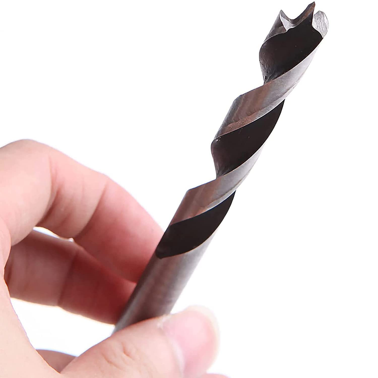 8 brocas de punta Brad, juego de brocas de madera helicoidal de 3 a 10 mm para carpintería, madera blanda y madera laminada MDF