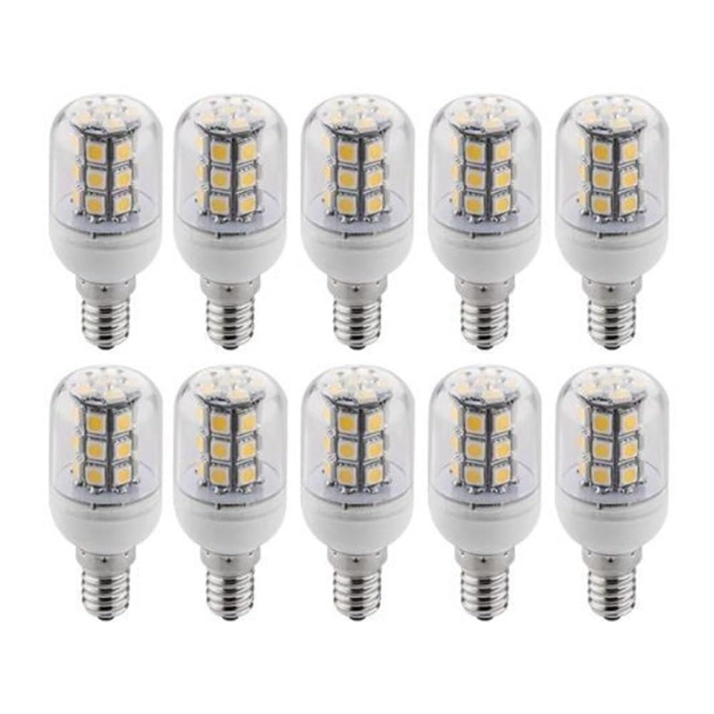NXCVBNKZJ KJXP Lighting, Pack of 10, LED Corn Lamp AC220V-240V E14 3W 30LED-5050SMD Light Bulb Spotlight(Warm White)