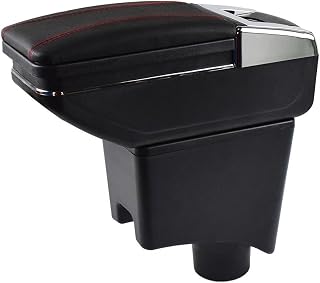 Armrest Box for Sandero I for Logan Storage Box Arm Rest Rotatable Cup Holder Armrest Black Synthetic Material Car Center Console