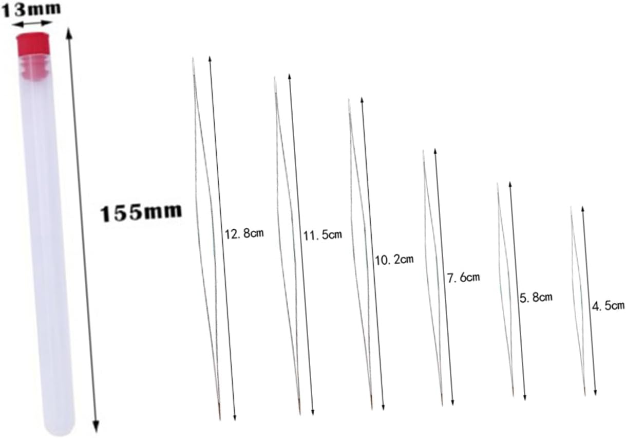 CORHAD 18pcs Eye Beading Needles Kit with Threaders Durable Sewing Needles Set for DIY Jewelry Making Includes Red-Covered Storage Bottle