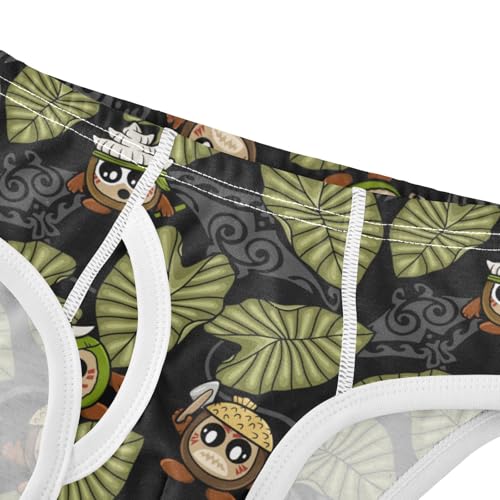 Boys' Exclusive Briefs Toddler Underwear 95% Combed Cotton Boxerbriefs 2T Cartoon Character and Leaf Pattern 164