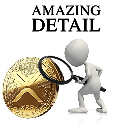 innoGadgets® Physische XRP Medaille mit 24-Karat Echt-Gold überzogen. Wahres Sammlerstück mit Schutzhülle, Münzkapsel. Perfekt für jeden XRP-Fan
