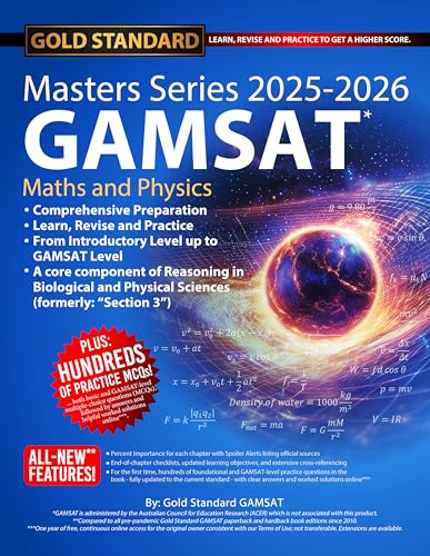 2025-2026 Masters Series Gamsat Maths And Physics Preparation By Gold Standard Gamsat