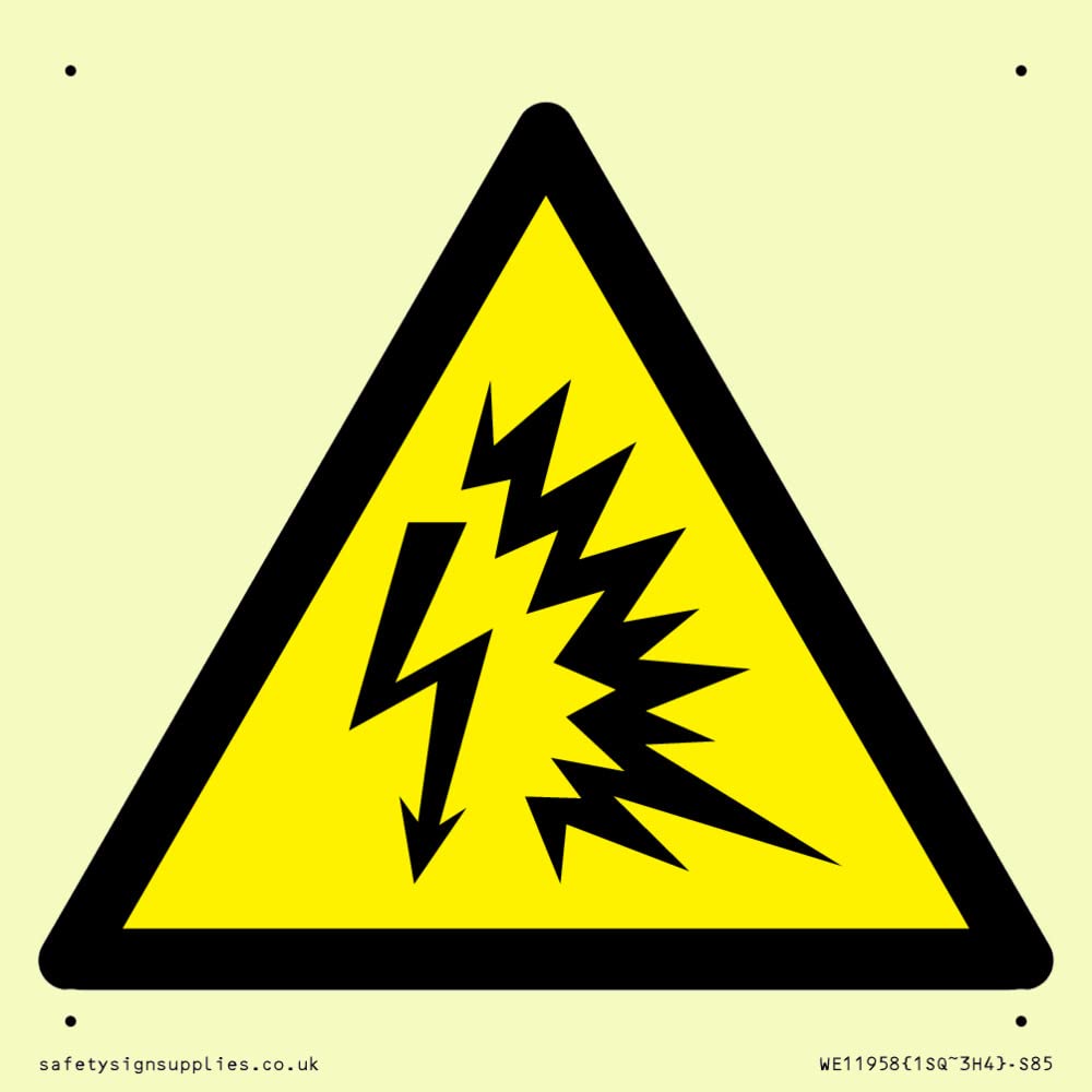 W042 Warning: Arc flash Sign - 85x85mm - S85