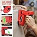 POPULO Electric Staple Gun, 2 in 1 Electric Stapler Tacker 4V Cordless Brad Nailer Kit, Battery Powered Nail Gun for Upholstery, Carpentry, DIY with Staple Remover, 1600 Staples and Nails, Red