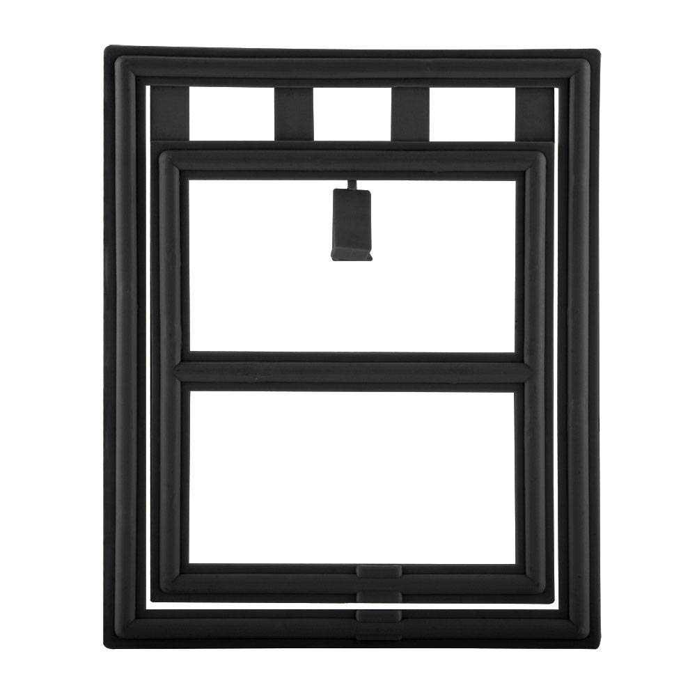 Wakects - Mosquitera para mascotas (puerta pequeña, para mascotas, diseño clásico, gato con túnel), tapa de corte puerta de gato (Nero L)