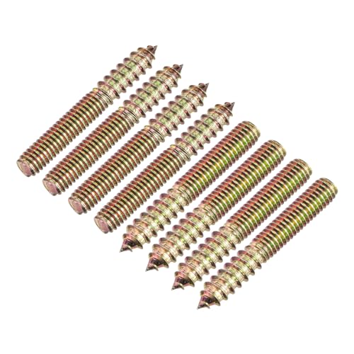 Image of uxcell 5 /16-18x2-1 /4 Hanger Bolts, 8pcs Double Ended Screws Wood Dowel Screws for Furniture