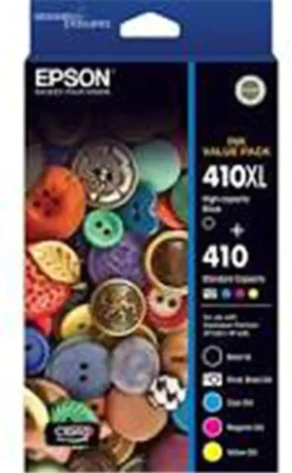 Epson EPC13T339792 410XL Black Standard Colours 5 Ink Cartridge Value Pack for XP-530 XP-630