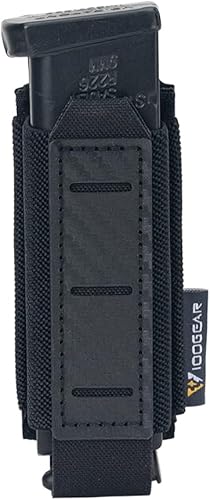 Miniatura 2 de IDOGEAR Bolsa de pistola Mag de 0.354 in para revistas, soporte MOLLE con fibra de carbono con patrón de placa de PP para construcción de cargadores