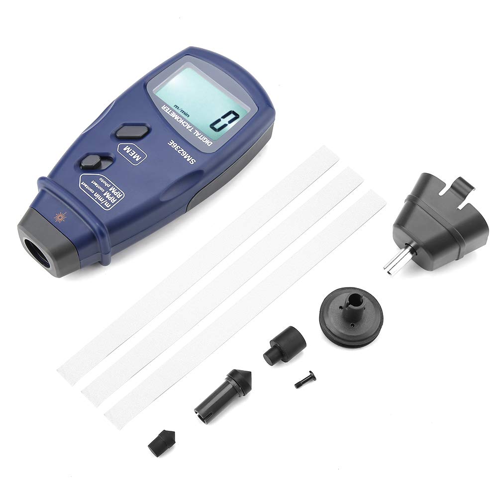 Tacómetro fotoeléctrico SM6236E, tacómetro de contacto, 5 dígitos, 18 mm, medidor de rotación de tacómetro, probador con LCD digital
