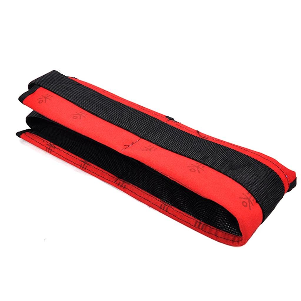 Ceinture de plongée robuste avec boucle en acier inoxydable avec poches Rouge 145 cm