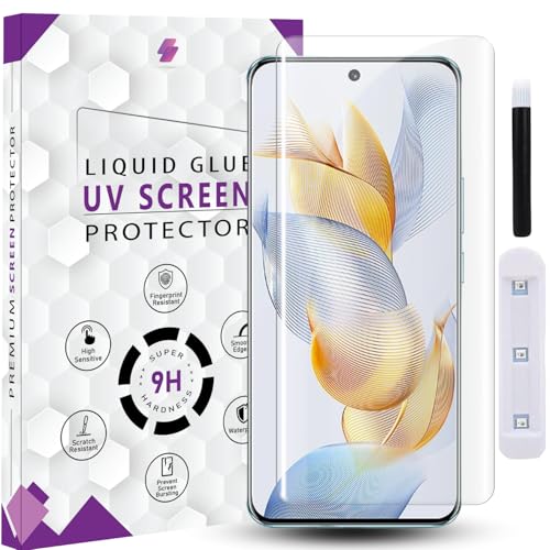 Image of Advanced HD+ UV Tempered Glass Screen Protector For Oppo Reno 10 /10 Pro / 10 Pro+ (6.7 Inch, Pack of 1) Full Adhesive UV Curved Screen Guard, Case Friendly with installation kit & Guide