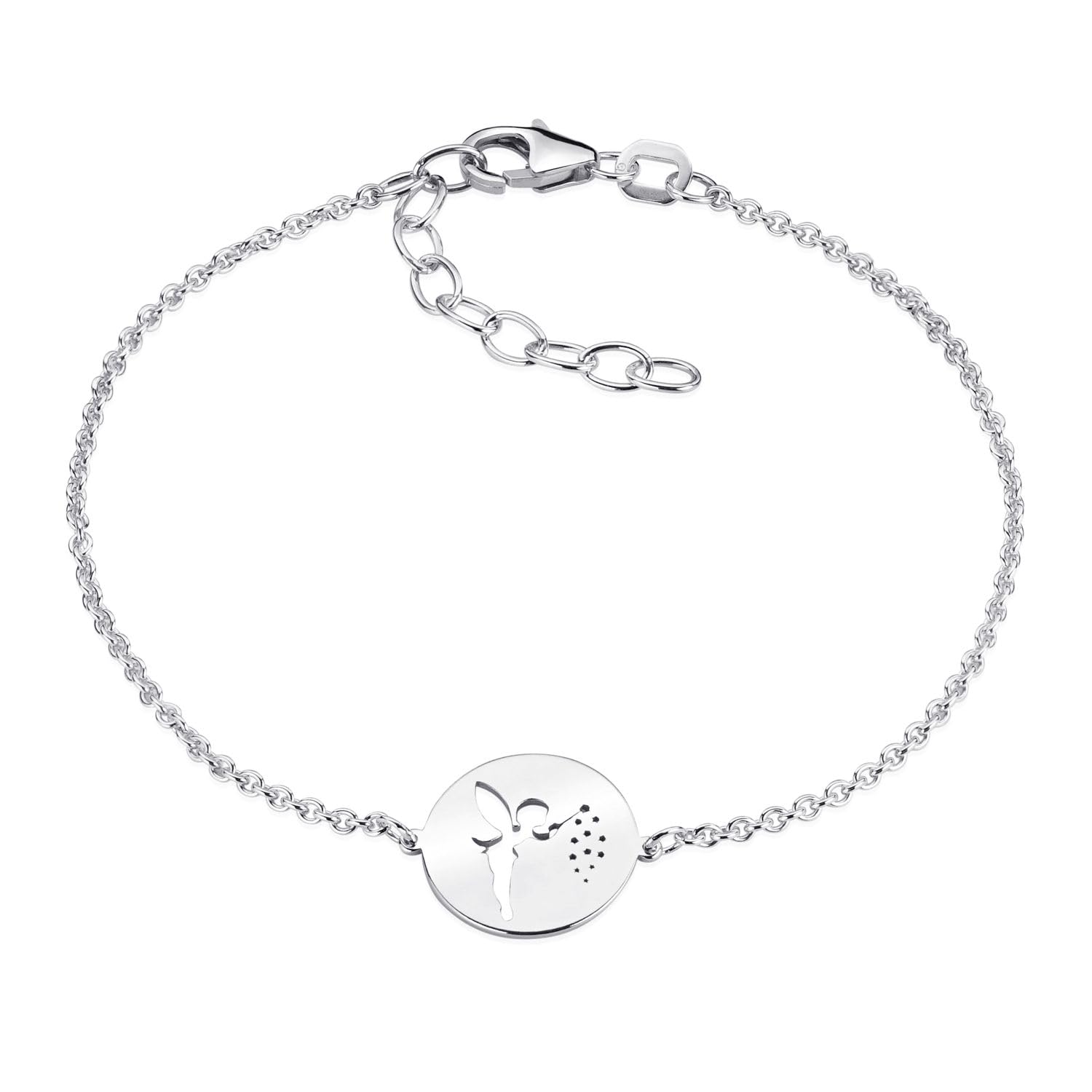 Bracciale Rosario Uomo Donna Oro Bianco Con Sfere Lucide Madonna Croce