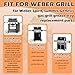 MOASKER 93305 Fettauffangwanne für Weber Genesis II & Spirit Grill-Tropfpfanne mit 10 Stück 6415 Folien-Fettschaleneinlagen für Weber Genesis II e-310/315/330/335 & Spirit e-210/220/310/320/330#83156
